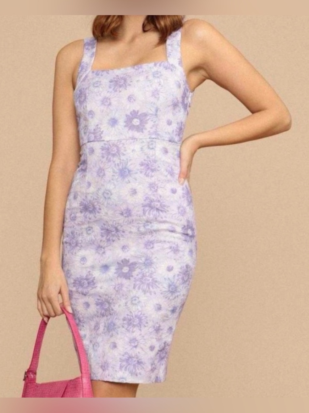 Rouje Amalia Floral Dress in Lilac Purple